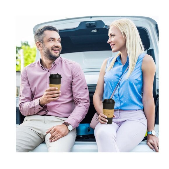 LITOPAK 50 Pack 20 oz Paper Coffee Cups for Hot Chocolate Drinks - Picture 6 of 6